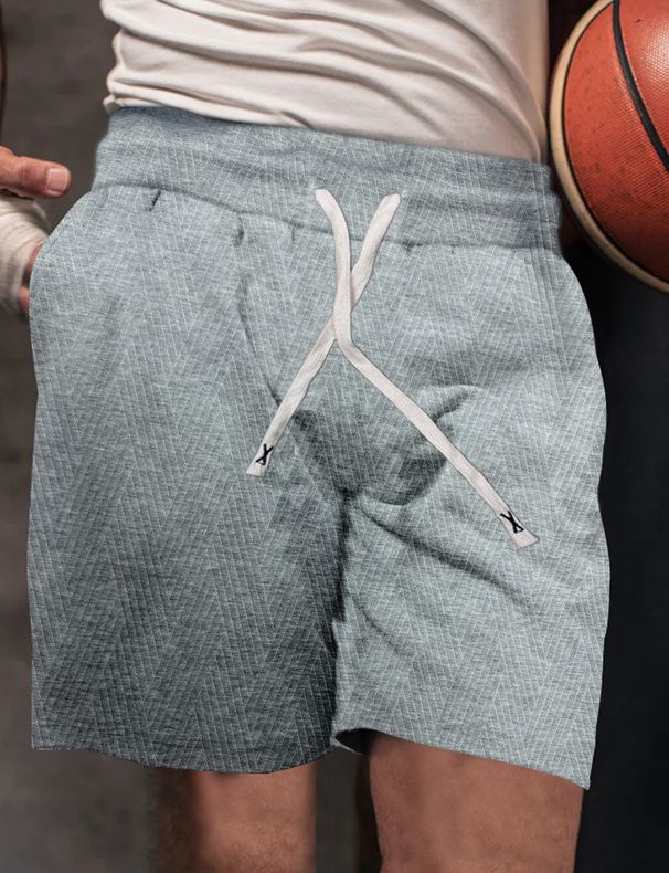Quick Dry Mesh Texture Men Basketball Shorts Elastic Drawstring Soft Comfy Loose Knee Training Gym Athletic Shorts_viptrois.com