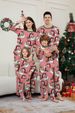 Christmas Santa Claus candy cane striped Christmas family suit printed homewear sleep_viptrois.com