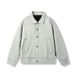 Men's Suede-Like Polyester Jacket – Relaxed Fit, Minimalist Collar, 3 Versatile Colors (Wind-Resistant, Side Pockets, Machine Washable)_viptrois.com