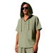 Men's New Linen Hooded Short-sleeved T-shirt Fashion Simple Loose Pullover Henley Shirt Tops_viptrois.com