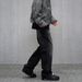 Retro American Style Washed Black Straight Leg Jeans, Loose High Street Workwear, Vibe Street Design Pants_viptrois.com