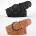 Women Braided Belts New Ethnic Style Pin Buckle Wide Waist Belt Waist Decoration Wax Rope Braided Retro Handmade Belt Decorative Skirt_viptrois.com