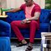 Men's Clothing men's summer red short sleeved shirt new fashion casual two piece suit high end suit sportswear_viptrois.com