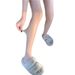 Silk Stockings Bright Silk Thin Stockings Princess Style Women's Shiny Legs Sexy Invisible Black Silk Flesh Colored Pantyhose_viptrois.com