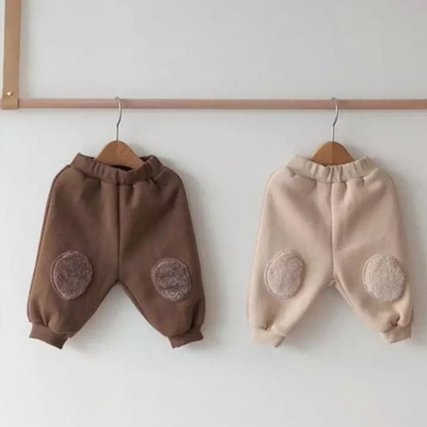 Baby clothing Winter thermal pants Baby patches Double layer fleece thick sweatpants Baby winter pants pants for boys and girls_viptrois.com