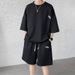 Men's Clothing Casual Sports Suit Summer Label Short Sleeved T Shirt Half Sleeved Shorts Set With Two Piece Suit_viptrois.com