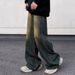 Autumn American Retro Distressed Wide Leg Jeans For Men, Loose Casual Straight Leg Trousers Trendy_viptrois.com