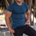 Men's Breathable Stand Collar Short Sleeve T-Shirt - Stretch Cationic Fabric For Sports & Casual Wear_viptrois.com