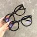 Unisex Anti-blue Light Presbyopic Glasses Retro Black Face Slimming Artistic Single-light Glasses Women's Korean-style Fashionable Presbyopic Glasses_viptrois.com