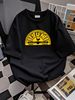 Men's Sun Records Memphis Logo T-shirt XXXX-Large Black Soft Homme Fashion Stylish Designer Clothes Versatile Streetwear Casual Summer Graphic_viptrois.com