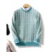 Loom 2024 Autumn Winter New Men's Clothing Houndstooth Knitted Casual Wool European American Plus Size Sweater_viptrois.com