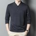Autumn New Business Casual High-End Trendy Inner Layer Base Shirt With Mulberry Silk And Cashmere Long Sleeve V-Neck_viptrois.com