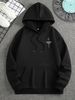Men's Autumn And Winter Casual Fashionable Loose Hooded Sweatshirt With Mountain And Compass Print Warm Long Sleeved Pullover Sweater_viptrois.com