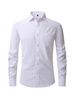 Men's Dress Shirt, Long Sleeve Button Down Lapel Slim Fit Classic Shirt For Business Best Sellers_viptrois.com