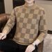 2025 Classic Men's Thick Knitted Shirt Autumn New Collection Round Neck Long Sleeve Heavy Duty Jacquard Men's Bottom Shirt Fashion_viptrois.com
