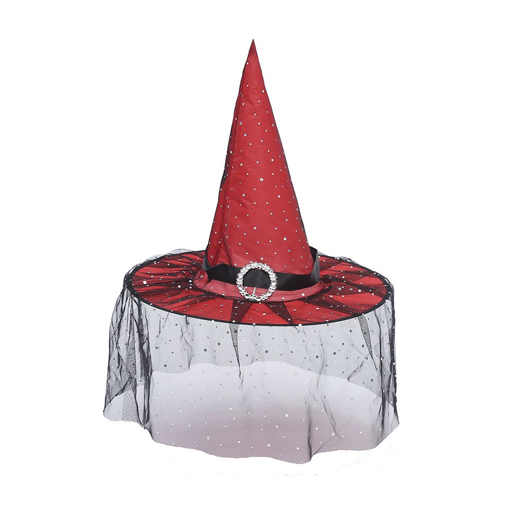 Halloween Decoration Props Adult Children Cosplay Mesh Party Witch Hat_viptrois.com