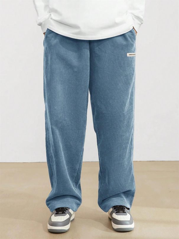 Men’s Corduroy Casual Pants – Relaxed Fit, Straight Leg, Adjustable Waist (S-XXL, 8 Colors) – Vintage-Inspired Comfort For All Seasons_viptrois.com