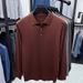 "Men's Silk-Blend Wool Knit T-Shirt - Autumn Collection With Classic Collar For Sophisticated Style"_viptrois.com