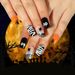 Wearing Armor Halloween Black And White Spider Web Cartoon Eyeball Salon Nail_viptrois.com