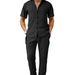 Men's Clothing Casual Loose Short Sleeved Cardigan Beach Suit_viptrois.com