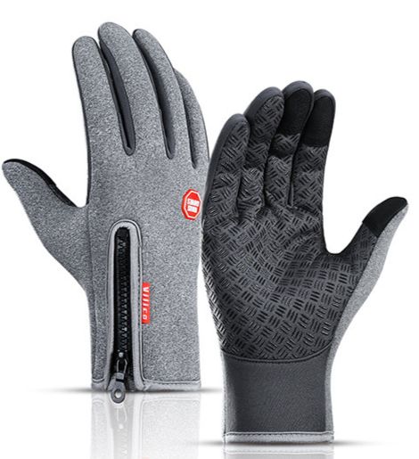 Outdoor sports fleece warm gloves Men's and women's touch screen ski non-slip cycling gloves_viptrois.com