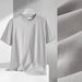 2025 Summer Ice Silk T-shirt, Cool, Loose, Half-sleeved, Solid-color Top, Thin Style, Quick-drying_viptrois.com
