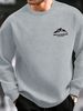Men's Loose Casual Fashionable Mountain And Letter Pattern Printed Round Neck Long Sleeved Sportswear For Autumn And Winter_viptrois.com