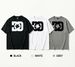 3 Pack Men's Oversized T-Shirts, 100% Cotton Crew Neck Casual Tees, Relaxed Fit Minimal Star Monogram Print Design, Black White Grey_viptrois.com