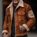 Men's Fleece Lined Zip-Up Jacket With Lapel Collar - Winter Warm Business Casual Coat For Middle-Aged Gentlemen (S-XXXXL, Coffee Brown)_viptrois.com