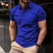 Business Men's Polo Shirt Casual Summer Short Sleeves Tops Trendy Plaid Pattern Print Button T Shirt Loose Clothes Fashion Golf Shirts_viptrois.com