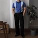 Retro Ice Silk Striped Colorblock Polo Shirt Men's Short Sleeve Lapel T Shirt Slim Fit Casual Knit Top_viptrois.com