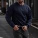 Men's Long Sleeve Casual Pullover Hoodie - Soft Cotton Blend Crewneck Sweatshirt For Fall & Winter, Relaxed Fit Streetwear_viptrois.com