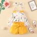 Babies' clothes baby sling suit female baby 0-2 years sling cute cotton shorts three-piece summer_viptrois.com