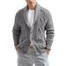 2026 European-USA Style Fashion Knitwear Cardigan Outerwear Men 100% Acrylic Lapel Pure Color Single-Breasted Long Sleeve Slim Sweater_viptrois.com