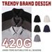 420GSM Retro Zip-Up Fleece Jacket - Men's Stand Collar Heavyweight Sweatshirt In Charcoal, Navy, Cream & Black Urban Streetwear Essential_viptrois.com