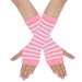 Unisex Knitted gloves with missing fingers anime stripes wearing fingers wrist cuff with false sleeves Thin children's fingers_viptrois.com