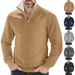 European And American Cross-border Clothing New Vintage Patchwork Embroidered Half-zip Men's Long-sleeve_viptrois.com