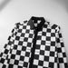 Men's Slim Fit Long Sleeve Digital Print Shirt - Breathable Cotton, Stylish Checkered Design, Comfortable & Trendy For Casual & Office Wear_viptrois.com
