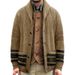 Pulse European And American Men's Clothing Autumn Winter Retro Fashion Turn-Down Collar Long Sleeve Jacket Thickened_viptrois.com