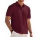 Men's Snake Pattern Stretch Textured Shirt Short Sleeved Casual Knitted Jacquard Summer Top US Size_viptrois.com