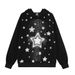 Five-Pointed Star Full Sky Design Vibe Trendy Brand High Street Niche Pullover Sports Hoodie For Men_viptrois.com