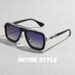 Men's Sunglasses Retro Square Frame Sunglasses For Men, High End Steam Punk Style Sunglasses, Ins Style New Flat Mirror_viptrois.com