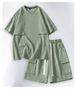 Men's Clothing Summer New Short Sleeved Fashion Suit Loose Casual Versatile Casual Trend Round Neck Suit_viptrois.com