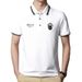 Men's Clothing Short Sleeved T Shirt With Embroidery And Lapel For Dads, Breathable Summer Business Casual_viptrois.com
