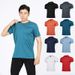 Men's Clothing Short Sleeved T Shirt For Men And Women Quick Drying Fabric Couple Fashion Sportswear Solid Color T Shirt Breathable Shirt Trendy T_viptrois.com