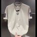 Men's Clothing Short Sleeved Fashion Brand Loose Five Point Sleeves T Shirt_viptrois.com