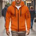Loose Large Size Men's Trendy Innovative Multi Pocket Zipper Cardigan Sweatshirt Jacket Hoodie_viptrois.com