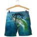 Men's Printed Cycling Off-Road Fishing Lure Shorts Beach Pants Couple Large Size Pocket Shorts_viptrois.com