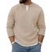 Men's Casual Long Sleeve Crew Neck Pullover Sweatshirt - Loose Fit Layering Base Shirt For Autumn & Winter_viptrois.com