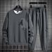 Men's Clothing Spring And Autumn Round Neck Sweatshirt Loose And Comfortable Sweatpants Large Size Casual Sports Suit_viptrois.com